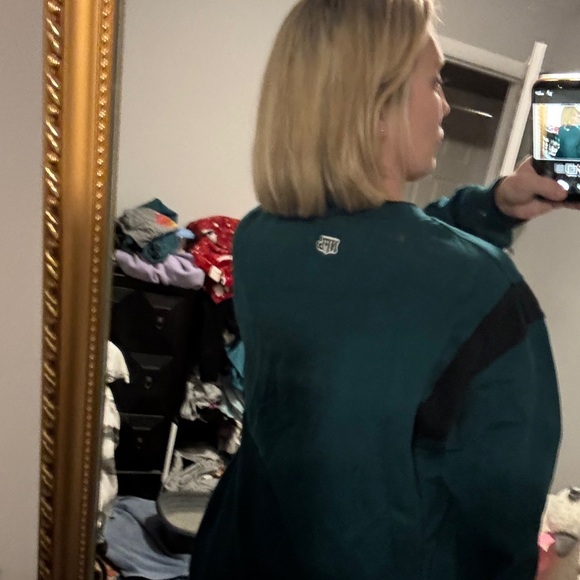 Eagles Green and Black Women’s Sweater - Picture 2 of 2